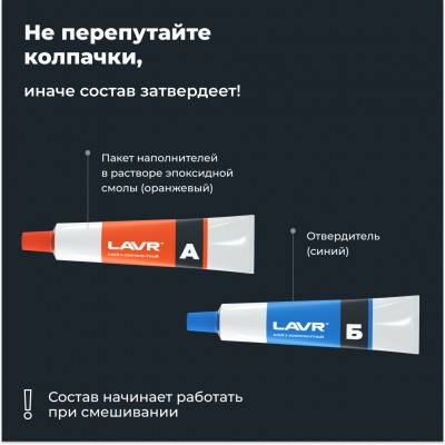 Клей эпоксидный 2-компонентный HIGH FIX LAVR, 20 г / Ln1754